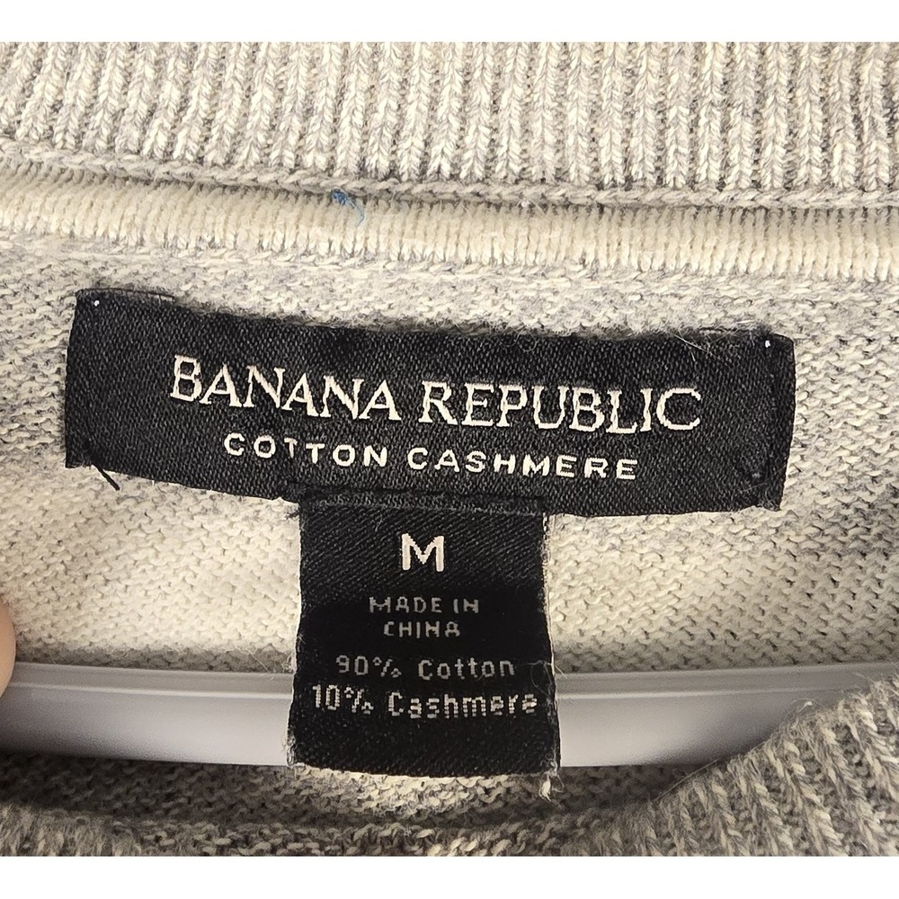 Banana Republic Mens Cotton Cashmere Striped Crewneck Sweater Size M - Picture 3 of 10